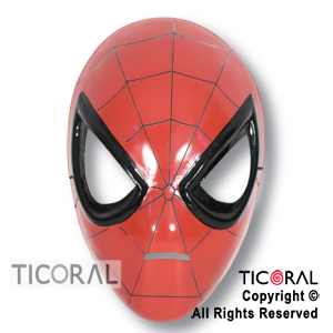 MASCARA SPIDERMAN ROJO PLASTICA x 1